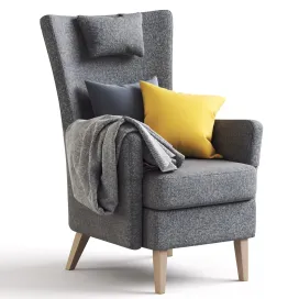 Dark gray armchair omtanksam ikea